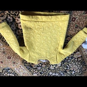 H&M yellow toddler girl sweater with hearts